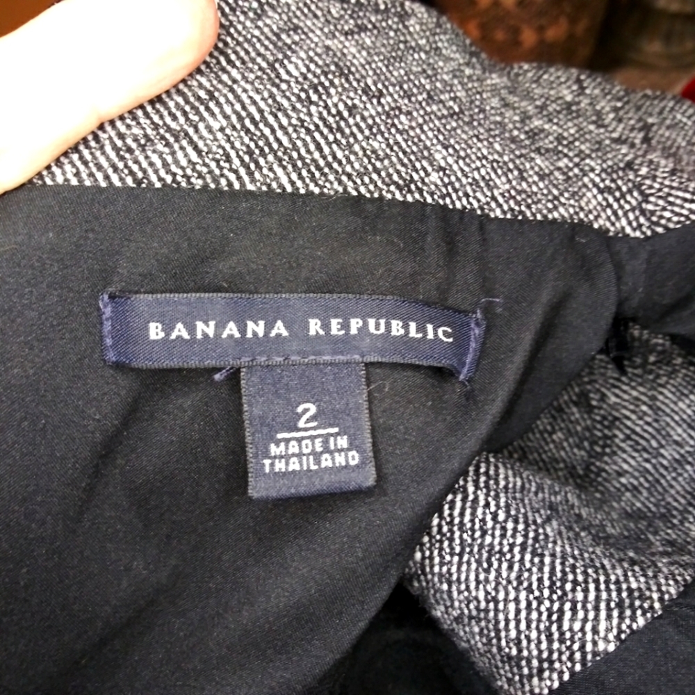 Banana Republic Black & White Tweed Mock Turtleneck Sheath Dress - Picture 6 of 10